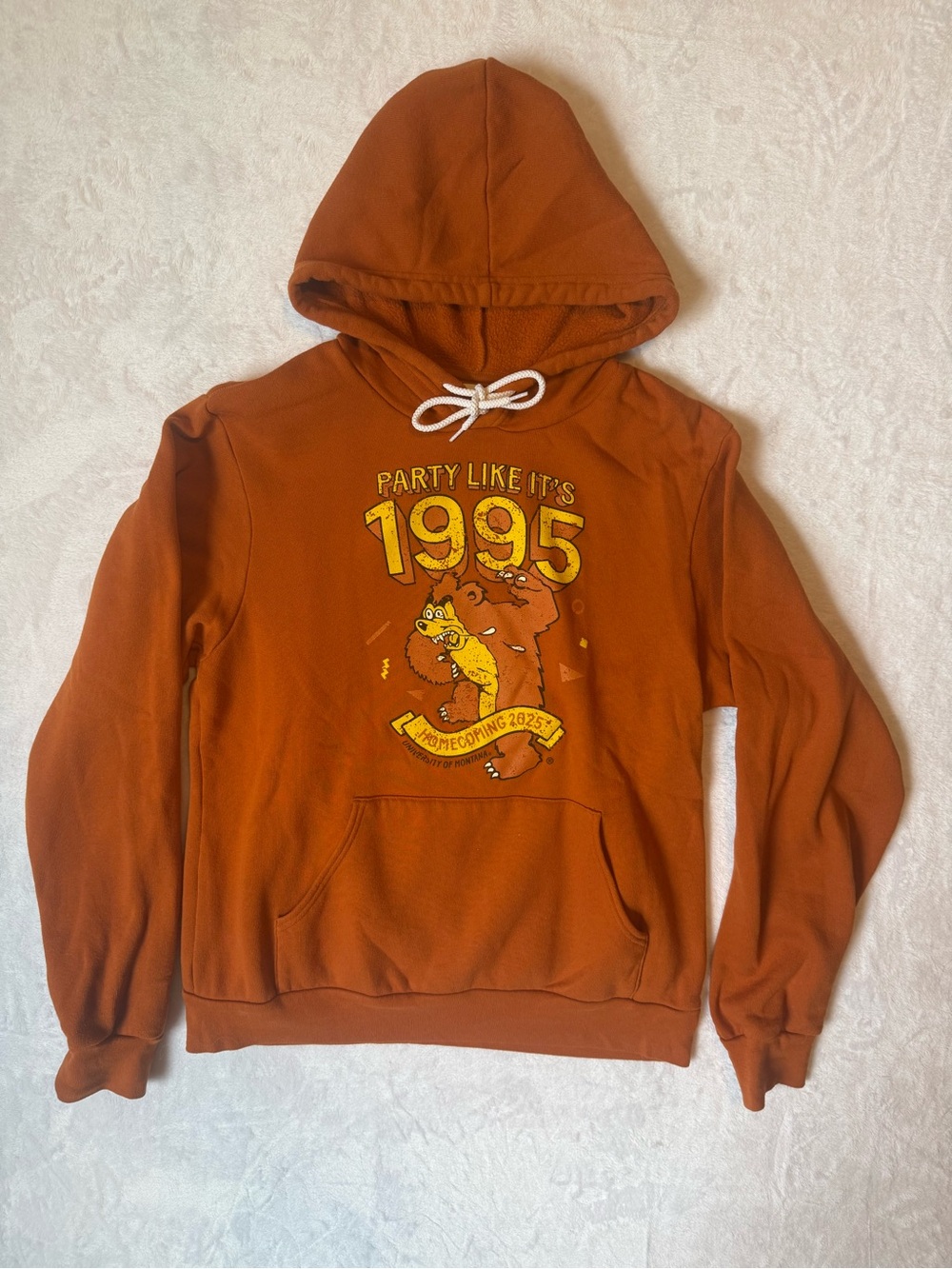 Rust Orange Montana Grizzlies Old School Sweatshirt - Party Like It's 1995